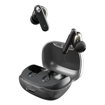 a pair of earphones with an in - ear microphone