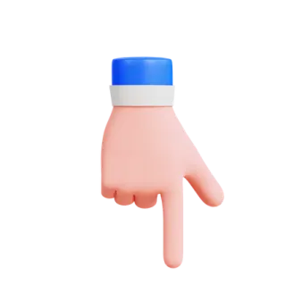a hand with a blue cap on it