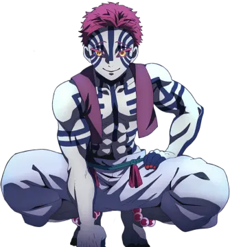 an anime character sitting on the ground with his hands on his hips