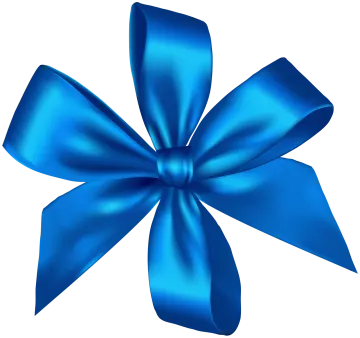 a blue bow on a white background