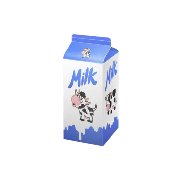 a milk carton with a cow on it