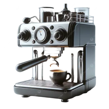 a coffee machine on a white background