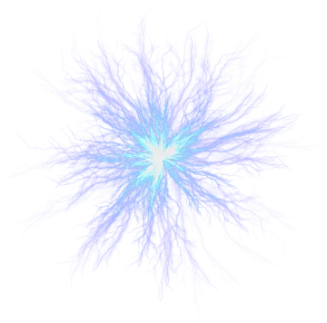 an abstract blue and white flower on a white background