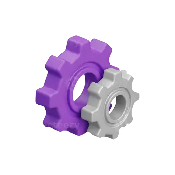 an image of a purple and grey gear