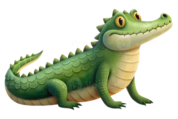 a cartoon crocodile with an open mouth