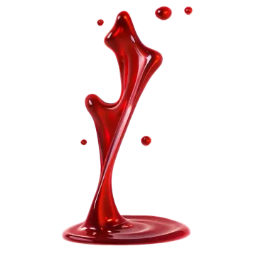 red liquid on white background