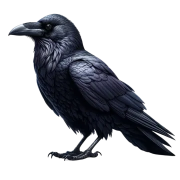a black crow sitting on top of a rock