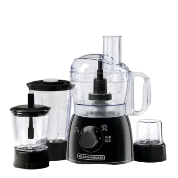 a black and white blender sitting on a white surface