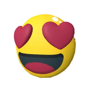 a smiley face with hearts on it