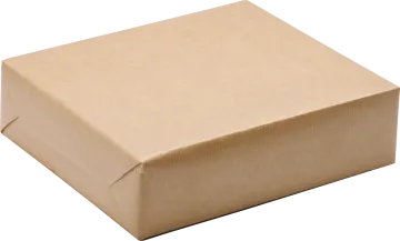 a brown cardboard box on a white background
