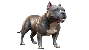 a 3d rendering of a dog on a white background