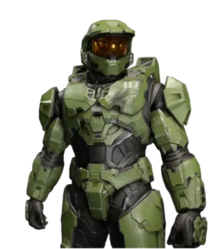 a green halo suit is shown in this image