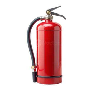 a red fire exor on a white background