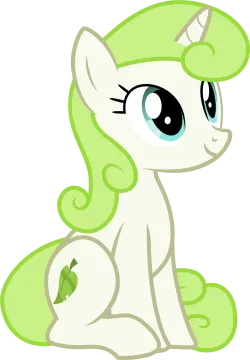 a little pony sitting down on the ground