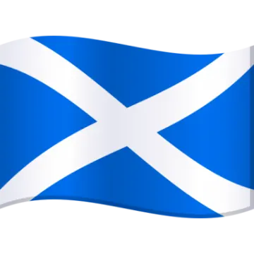 a scottish flag waving in the wind