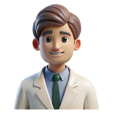 a man in a white coat and green tie
