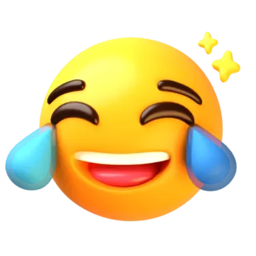 a smiley face with tears on it's cheeks