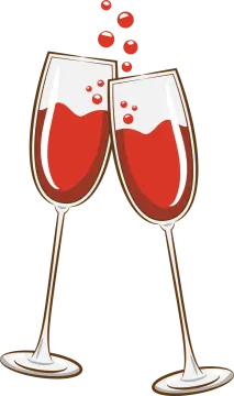 two glasses of red wine