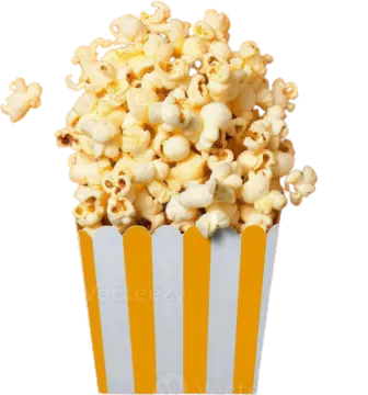 a popcorn box filled with popcorn