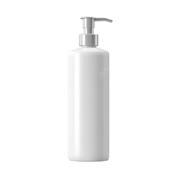 a white plastic bottle with a pump