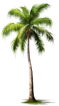 a palm tree on a white background