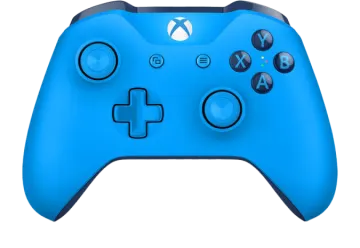 a blue xbox controller