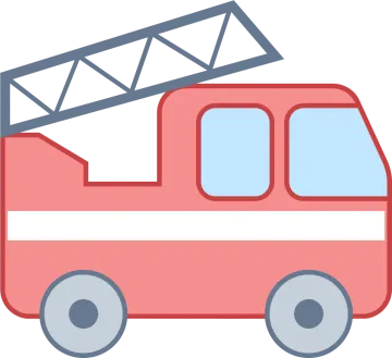 a fire truck with a ladder