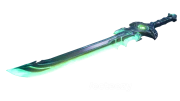 an image of a green and black sword