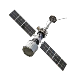 an artist's rendering of the space satellite system