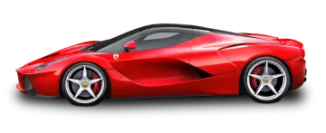 a red sports car on a white background