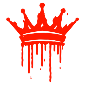 a black and white image of a crown