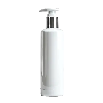 a white bottle with a silver cap on it