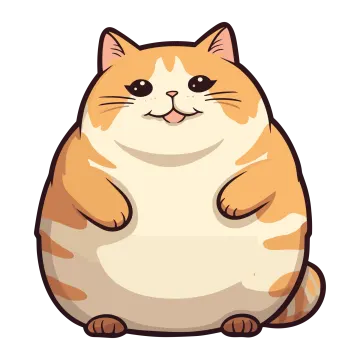 an orange and white cat sitting on the ground