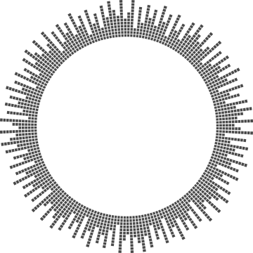 a circle made up of small black squares