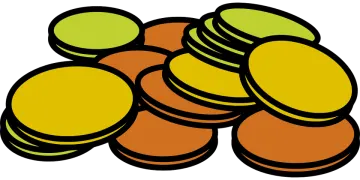 a pile of coins