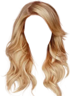 a woman with long blonde hair on her head