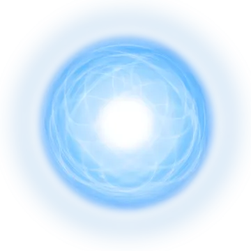 an abstract blue circle with a white background