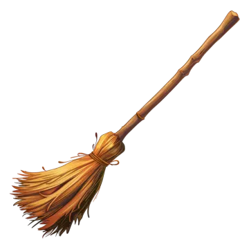 a broom on a white background