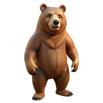 a brown bear standing on its hinds
