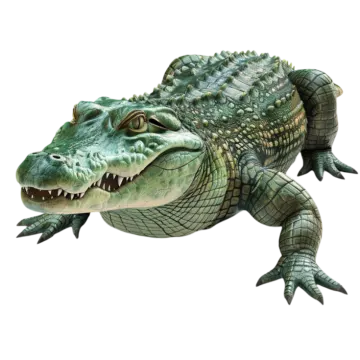 an alligator with its mouth open