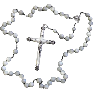 a rosary with a cross on it