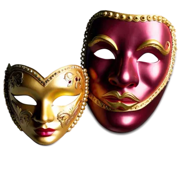 two masks on a white background