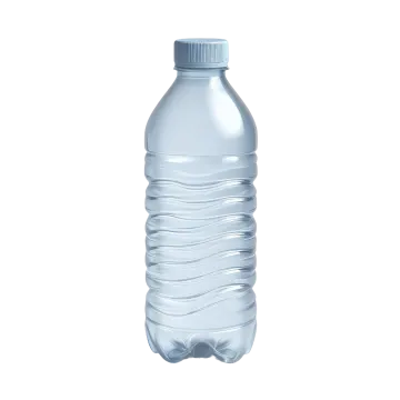 a bottle of water on a white background