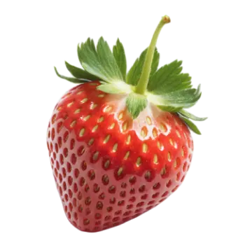 a strawberry on a white background