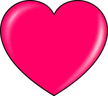a pink heart on a white background