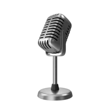 an image of a microphone on a stand