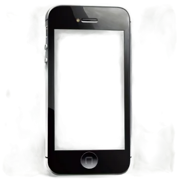 a black iphone with a white screen