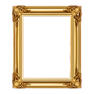 a gold frame with an ornate pattern