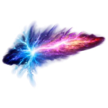 an image of a blue and red fireball