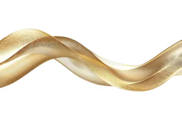 a golden wave on a white background